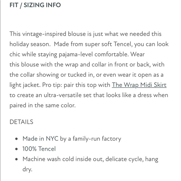 Like New Vetta The Vintage Collar Wrap Blouse - Picture 13 of 14